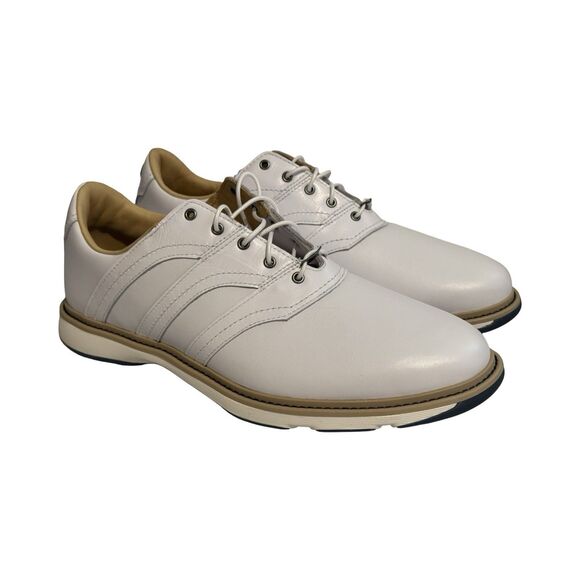 Size 11 Adidas MC Z-Traxion Cloud White Leather Spikeless Mens Golf Shoes IF2713